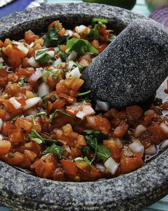 Panchos pico de gallo is super fresh, it is a great side dish that goes well with all sorts of Mexican food.