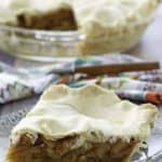 A slice of no sugar added apple pie