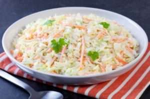 bowl of cole slaw