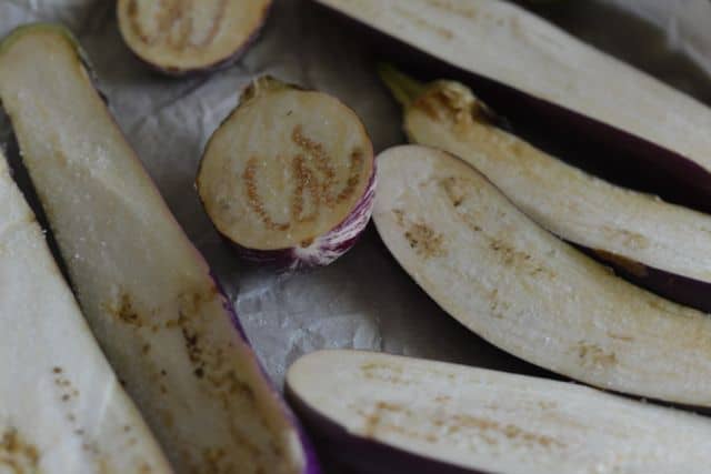 cut eggplant