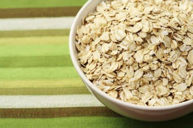 a bowl of rolled oats