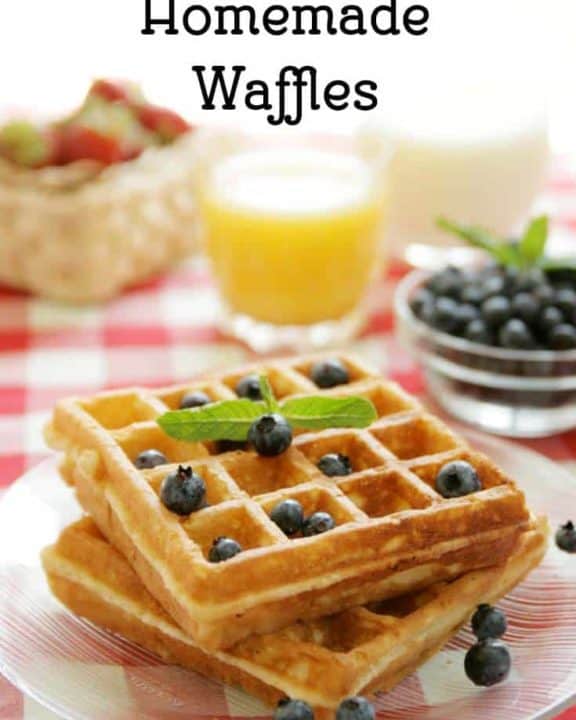two waffles on a plate