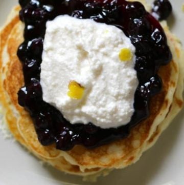 homemade ihop blueberry cannoli pancakes