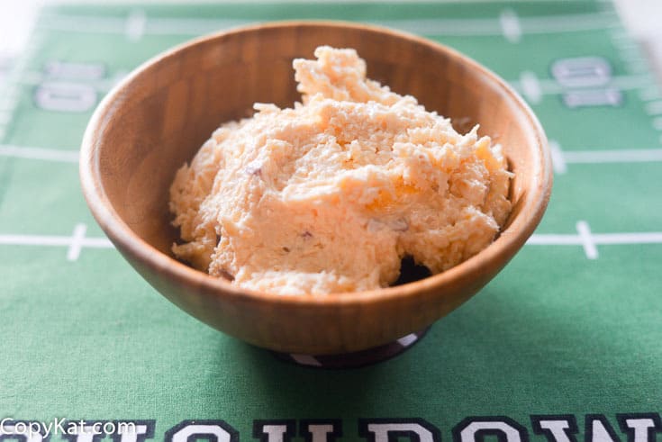 Homemade smoked gouda cheese dip recipe in a bowl