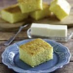 Homemade Boston Market Cornbread slices and butter