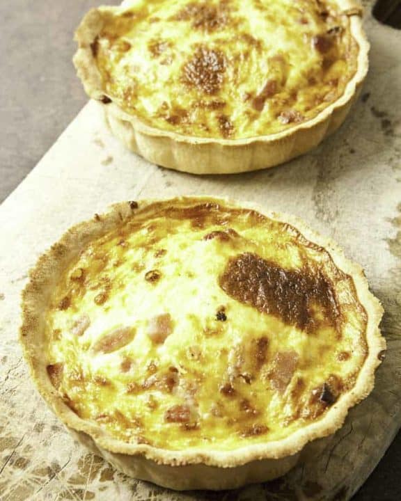 two quiche lorraines