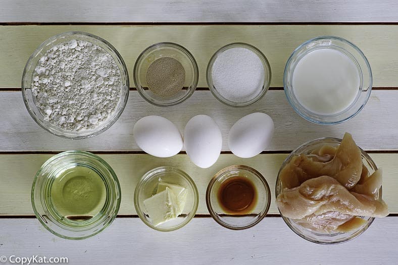 Ingredients to make the Grand Lux Cafe Chicken N Waffles.