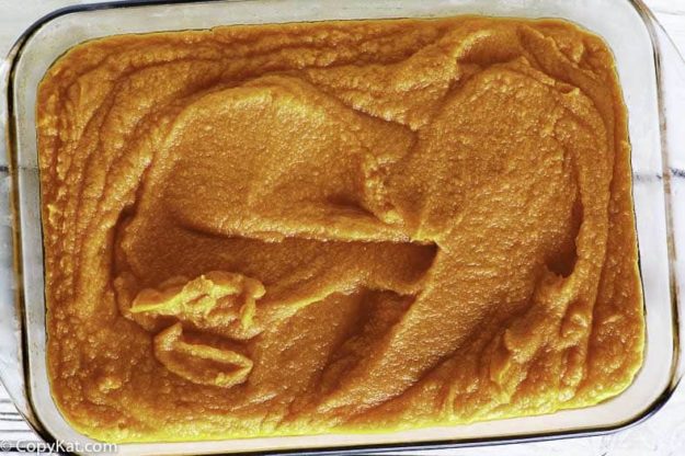 carrot souffle in a baking dish
