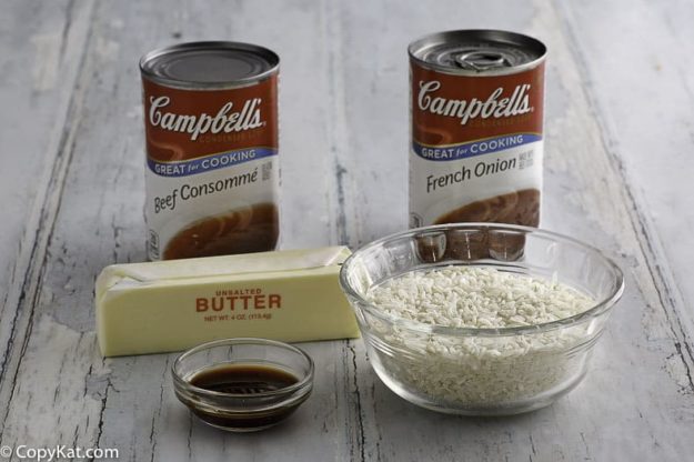 Ingredients for stick of butter rice