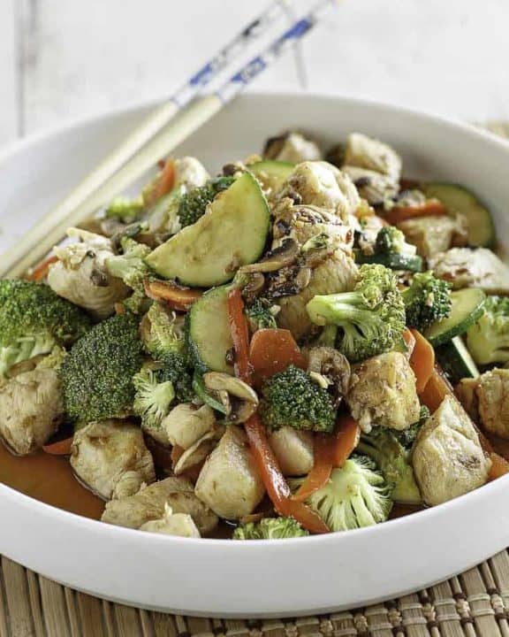Hunan Chicken on a plate