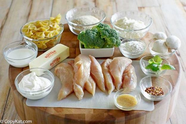 Chicken tenders, broccoli, butter, pasta, and more, you need this to make parmesan encrusted chicken