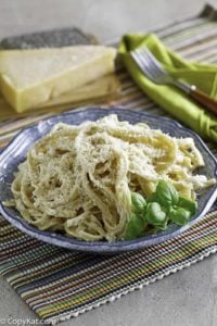 A bowl of pasta with homemade Olive Garden Alfredo sauce.