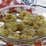 shrimp scampi in a serving dish