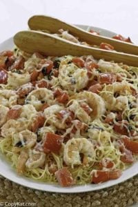 olive garden shrimp caprese pasta dinner