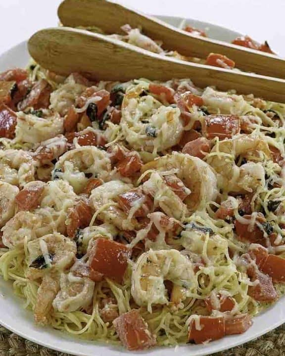 olive garden shrimp caprese pasta dinner