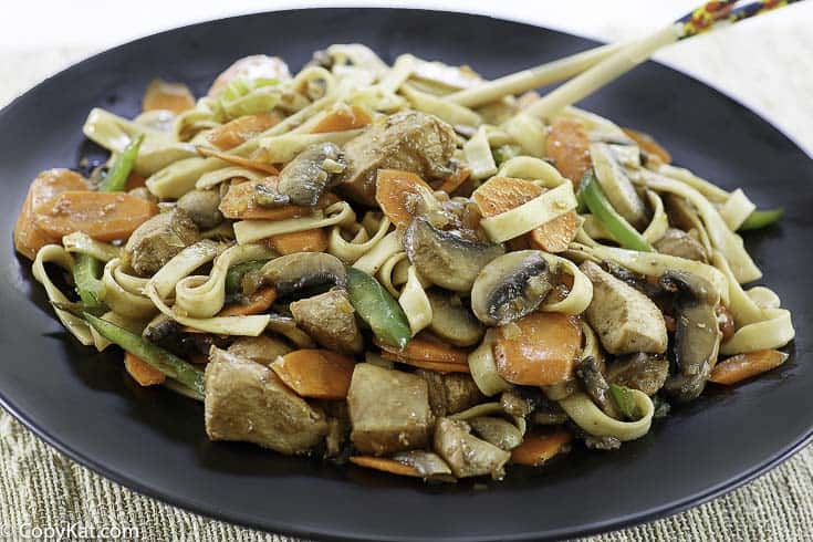 homemade chicken stir fry with noodles