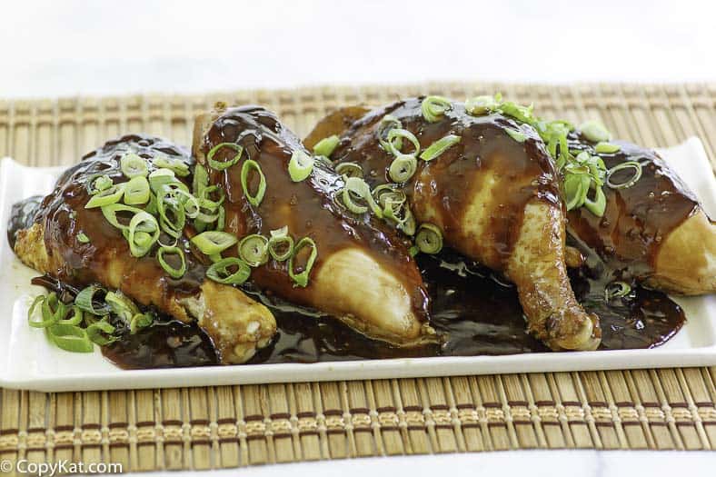 a plate of chicken shoyu