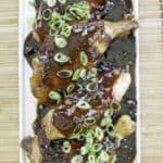 chicken shoyu on a platter