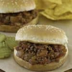 two homemade sloppy joes