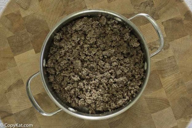 browned ground beef for sloppy joes