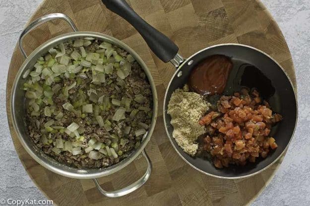 ground beef and sloppy joe sauce