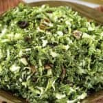 kale and brussels sprout salad with pecans and more