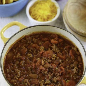 a pot of hoosier chili