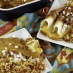Tex Mex Cheese Enchiladas on a plate