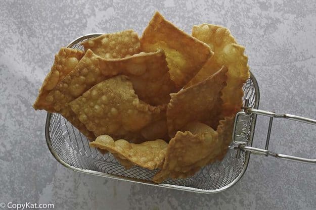 homemade deep fried pasta chips
