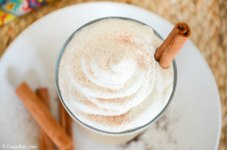 top of a horchata frappuccino