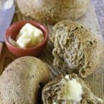 loaves of saltgrass beer bread served with butter