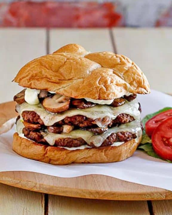 truffle mushroom swiss burger