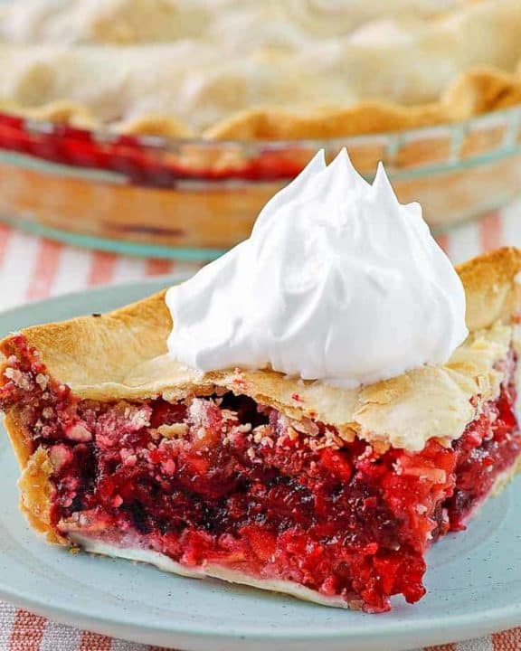 a slice of fruit of the forest pie