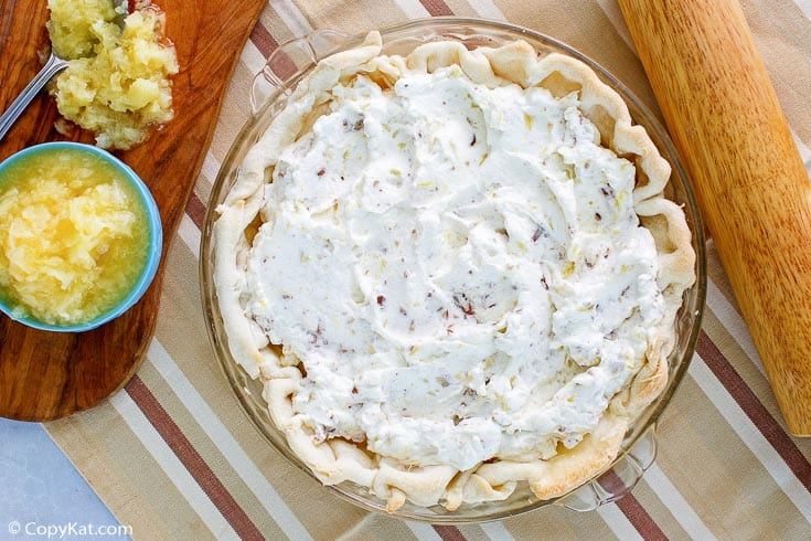 a whole homemade Furr's pineapple millionaire pie