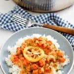 Homemade Magnolia Bar and Grill Crawfish Etouffee with rice