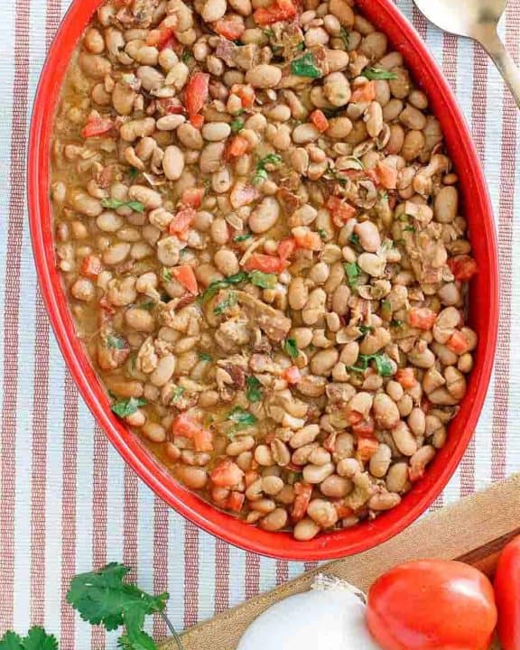 Homemade charro beans (Pappasitos Frijoles a la Charro)