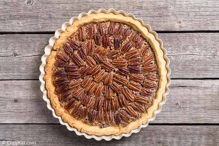a whole pecan pie