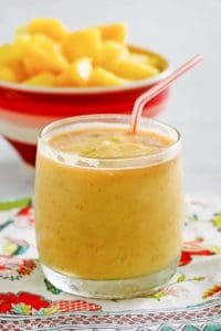 a glass of Dole whip with rum float