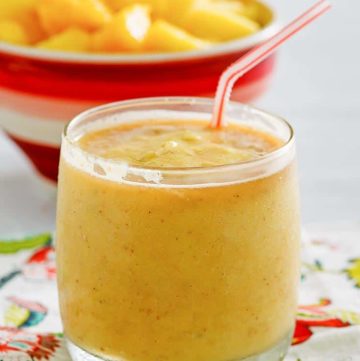a glass of Dole whip with rum float