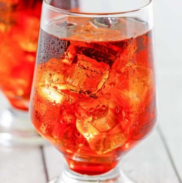 two glasses of a classic Godfather cocktail