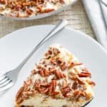 a slice of turtle ice cream pie