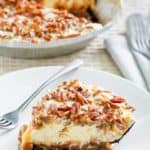 a slice of homemade Baskin Robbins turtle ice cream pie