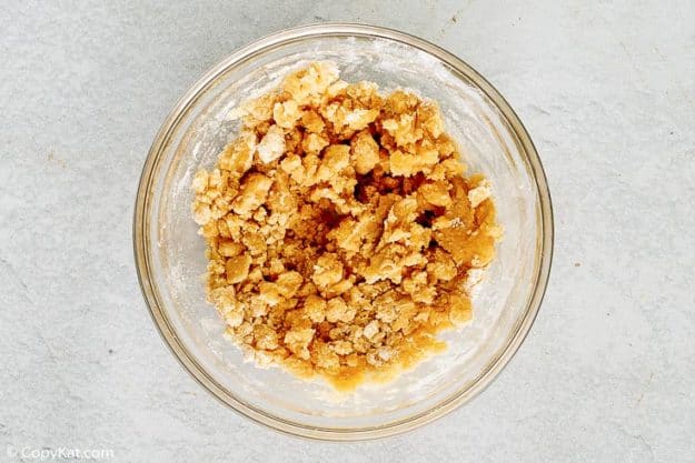 pie crust mixture in a bowl