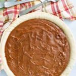 a whole chocolate cream pie