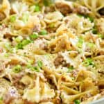 homemade Hamburger Helper Beef Stroganoff in a skillet