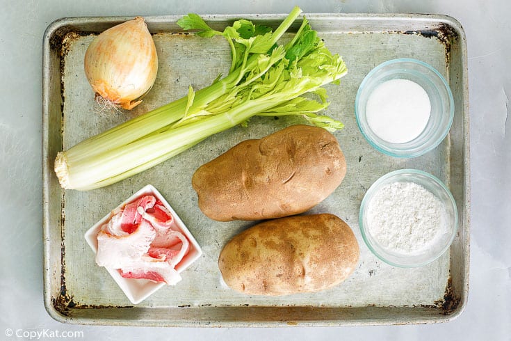 Hot German potato salad ingredients