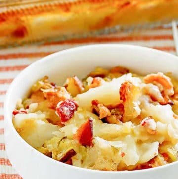 a bowl of hot German potato salad