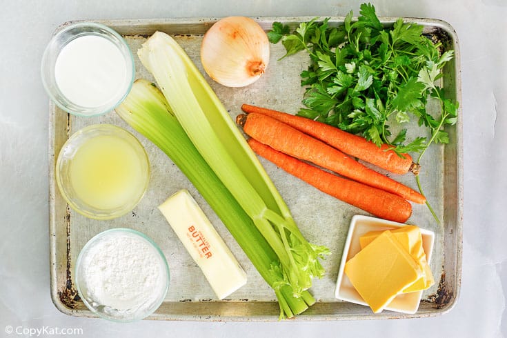 Houston's Canadian cheese soup ingredients