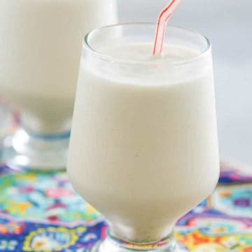 a root beer freeze drink in a glass