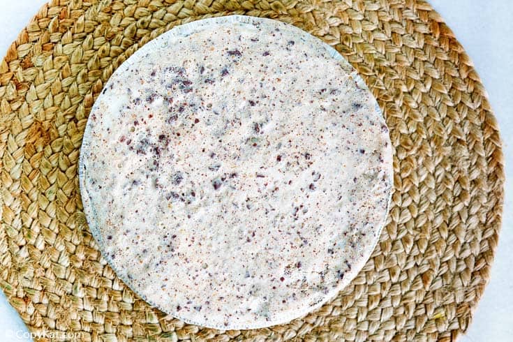 overhead view of a whole ice cream pie with chocolate and heath bar chips